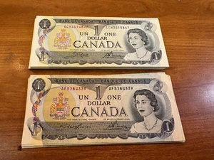 Canada 1973 $1 Bank note lot of 56 notes Mixe - Picture 1 of 1