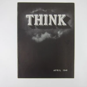 Revista THINK IBM Abril 1941 Ferrocarriles Mujer Moda Hogar Diseño De Colección RARA - Imagen 1 de 12