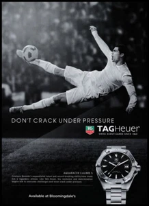 Cristiano Ronaldo 1-pg clipping 2015 ad for Tag Heuer watches - Picture 1 of 1
