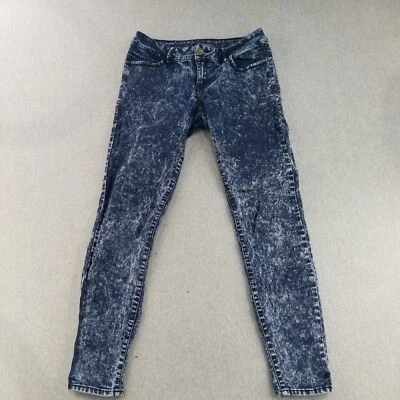 Pantalones de mezclilla Divine Rights of para mujer talla 27 azul lavado medio cintura elástica Foto 1 de 4