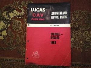 LUCAS SPARE PARTS LIST 1969 - VAUXHALL VIVA HB & VICTOR VENTORA CRESTA VISCOUNT - Picture 1 of 11