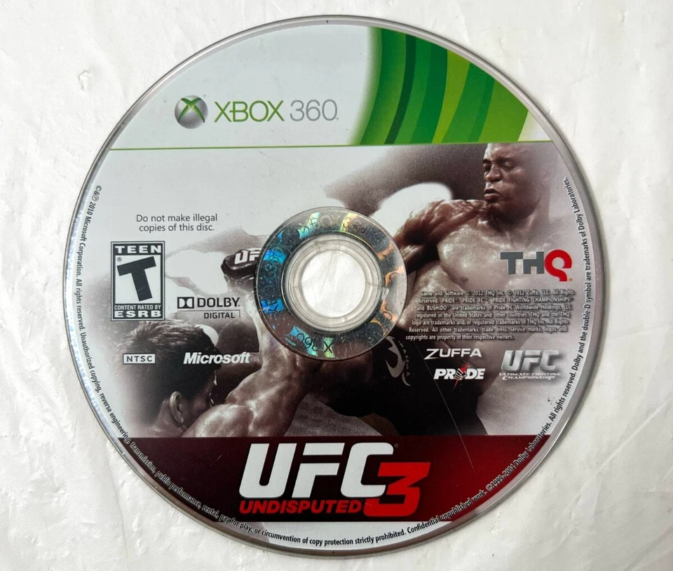 UFC Undisputed 3 (Microsoft Xbox 360, 2012) DISC ONLY - Image 1 of 1