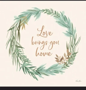 Leaf And Stem Wreath - Love Brings You Home - Picture 1 of 2
