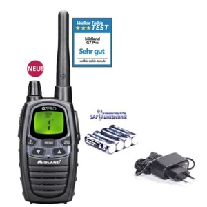 MIDLAND G7PRO Single 16 Kanäle PMR + LPD, Steckerlader, Akkus (1800mAh) - Bild 1 von 4