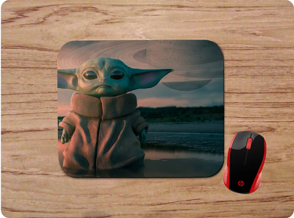 STAR WARS GROGU BABY YODA CUSTOM NONSLIP MOUSEPAD DESK MAT HOME OFFICE GIFT D10 - Image 1 of 1