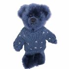 TY Blue Bear Vintage Sweater Stars 9” Silver Plush Stuffed Animal Orion 1993