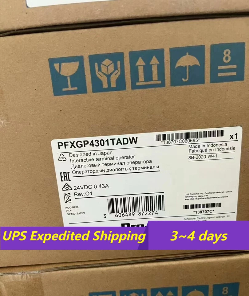 Pro-Face Proface PFXGP4301TADW Touch Screen UPS Shipping - Image 1 of 1