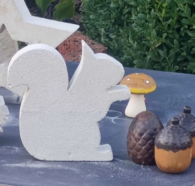 STYROART Stampo in cemento scoiattolo 15x3 cm scomparto a X versamento decorazione tavolo rovere animale