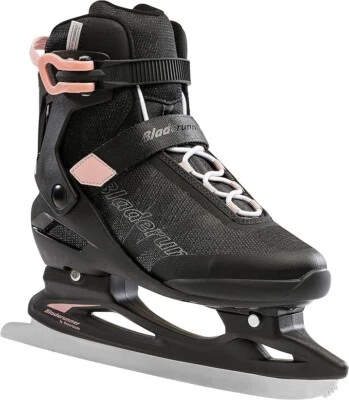 Patins de gelo femininos Bladerunner Ice by Rollerblade Igniter preto e ouro rosa tamanho 7 - Imagem 1 de 3