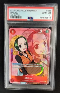 PSA 10 GEM MT Makino OP02-015 PRB01 Full Art One Piece TCG Graded Card - Bild 1 von 2