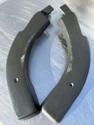 1992-1996 FORD F150 F250 BRONCO F350 BENCH SEAT HINGE TRIM COVERS BLACK OEM #1 - Image 1 of 4