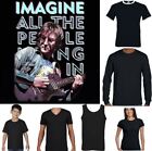 John Lennon T-Shirt, Imagine Gitarre Peace Hippie Psychedelische T-Shirt