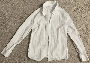 ZARA KIDS white button down long sleeve shirt top 9 - Picture 1 of 6