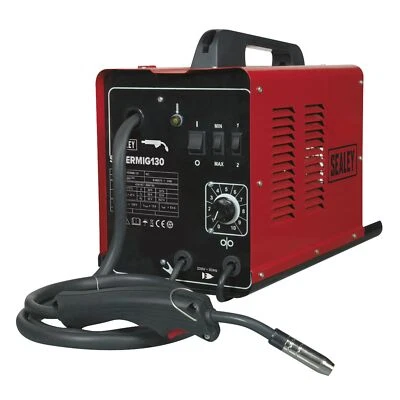 Sealey SUPERMIG130 MiniMIG MIG Welder 130Amp 230V Machine Regulator Spool & Tips - Image 1 of 4