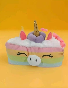 Happy Birthday/Anytime Yummy Squishable Unicorn Cake Plush Stuffed Pillow 3"by6" - Picture 1 of 5