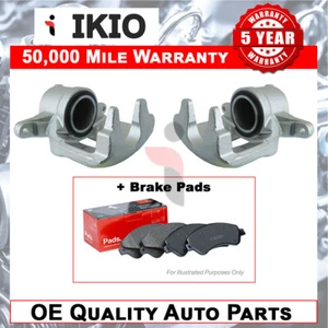Fits Fiat 500 2010- Punto Evo 2009-2012 Brake Calipers + Pads Front Ikio - Picture 1 of 1