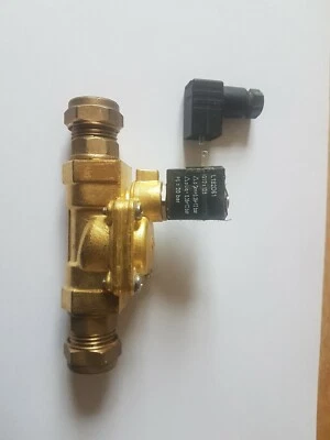 Asco 6v Solenoid Valve full bore. With 15mm compression fittings