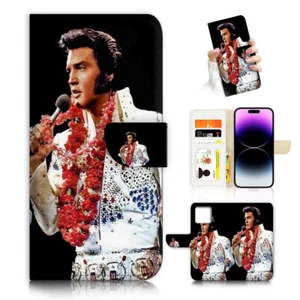 ( For iPhone 13 ) Wallet Flip Case Cover AJ26672 Elvis Presley - Picture 1 of 6