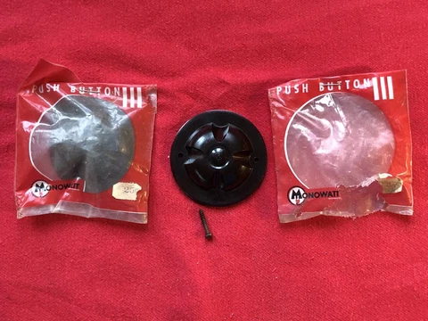 PAIR (2) NOS BROWN BAKELITE MONOWATT DOORBELL SWITCHES - FREE SHIPPING!!! Cover