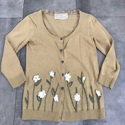 Cárdigan floral Anthropologie Nick & Mo oro amarillo XS/S Foto 1 de 4