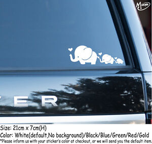 ELEPHANTS ON ROAD Funny Reflective Car Truck  Sticker Window Decal Best Gift-