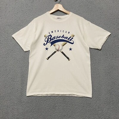 2014 American Baseball T-shirt Youth XL White Short Sleeve Pullover - Image 1 of 4