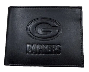 Green Bay Packers NFL Leather Bi-Fold Wallet - Picture 1 of 2