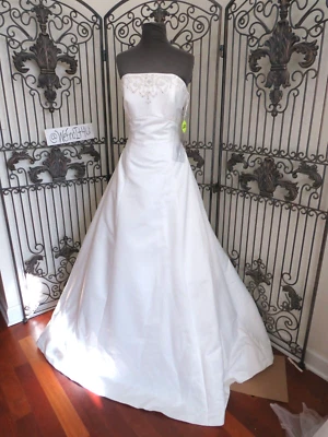 A1413W  AUGUSTA JONES SZ 14 MARISA $1899  ZIP  WEDDING DRESS GOWN - Image 1 of 4