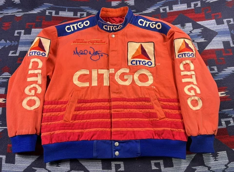 Vtg Citgo Nascar Michael Waltrip Racing Jacket Men Large Jh Design Jeff Hamilton Cover