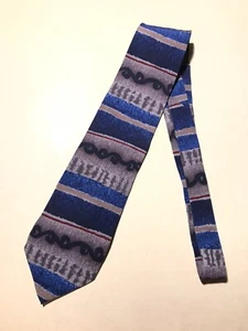Jimmy V Mens Watercolor Print Silk Tie Pre-owned - Picture 1 of 6