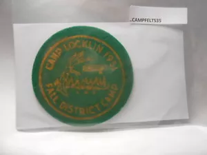 BOY SCOUTS FELT CAMP PATCH CAMP LOCKLIN 1951 FALL DISTRICT CAMP CAFT35 - Bild 1 von 1