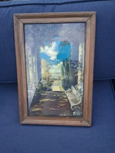 Atkinson Fuchs gerahmter Druck The Rose Bower 18 1/2 x 12 1/2 Art Deco, antiker Rahmen - Bild 1 von 12