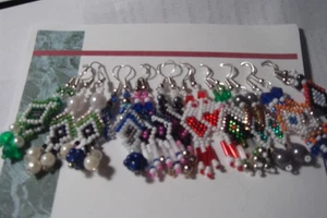 HANDMADE BEADED EARRINGS lot of 10 - Picture 1 of 1