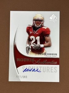 Auténtico SP 2010 - #179 Patrick Robinson/599 - autógrafo de novato en tarjeta (RC) - Imagen 1 de 2