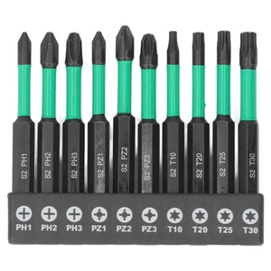 Magnetic Screwdriver Bits 10Pcs Magnetic Screwdriver Bit Set Drill Screwdriver - Picture 1 of 23