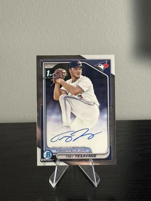 2024 Bowman Chrome Draft Trey Yesavage Auto 1st Bowman #CPA-TY World Series 🔥 - image 1 of 4