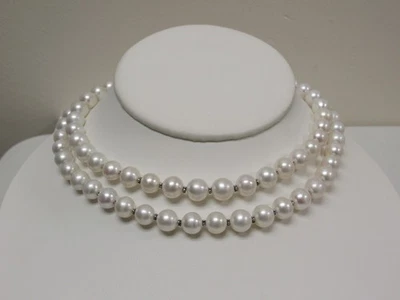 Collar de doble hilo de perlas Luna de plata esterlina de diseñador LAGOS Foto 1 de 4