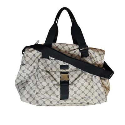 Bolso de hombro Lauren Ralph Lauren con monograma negro y beige Foto 1 de 4