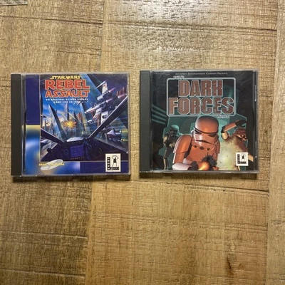 Lot of Star Wars: Dark Forces & Rebel Assault PC CDROM Untested Vintage LucasArt - Image 1 of 4
