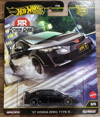 Honda Civic Type R Chase 0/5 Hot Wheels Car Culture Ronin Run II '07 Foto 1 de 4