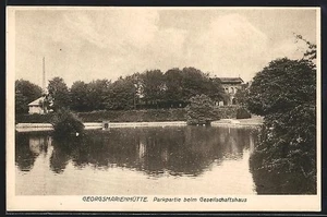 Ansichtskarte Georgsmarienhütte, Parkpartie beim Gesellschaftshaus  - Picture 1 of 2