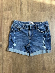 So Girls Distressed Jean Shorts Cuffed Medium Wash Size 10 - Picture 1 of 6