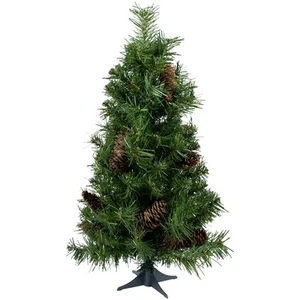 Northlight 2' x 15" Dakota Red Pine Full Artificial Christmas Tree Pine Cones - Bild 1 von 7