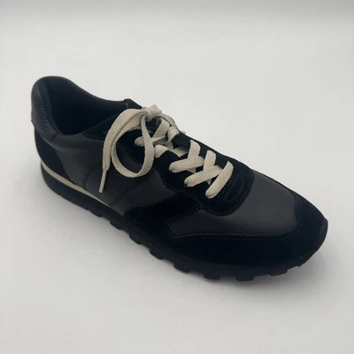 Coach Women's C118 Leather Comfort Lace-Up Runner, Black/Black, Sz 8.5 B - Image 1 of 4