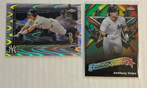 Lote 2025 Topps Chrome Anthony Volpe x1 Ray Wave x1 Future Stars  - Imagen 1 de 2