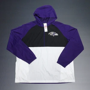 NFL TEAM APPAREL BALTIMORE RAVENS FOOTBALL 3/4 ZIP LIGHT WINDBREAKER JACKET 2XL - Picture 1 of 3
