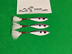 Señuelos cucharas de plomo losa jigging de fundición de pesca SHAD de 3-1 oz cromo blanco  - Imagen 1 de 6
