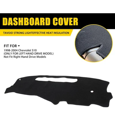 Alfombrilla antideslizante para tablero de instrumentos negra alfombra protectora para Chevrolet S10 1998-2004 EE. UU. Foto 1 de 4