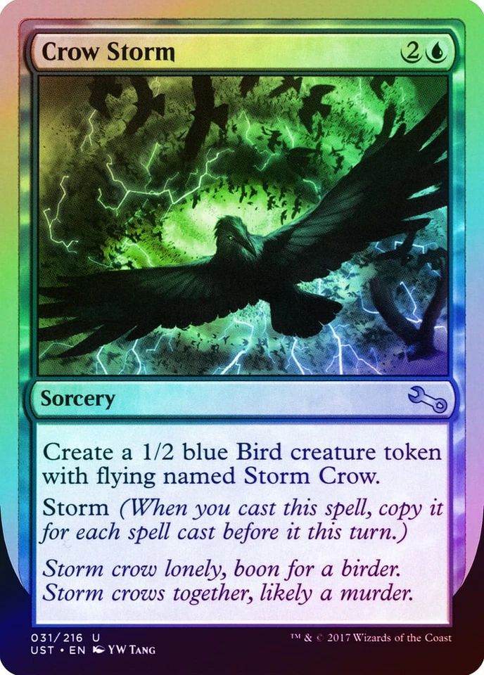 Crow Storm FOIL Unstable NM Blue Uncommon MAGIC THE GATHERING CARD ABUGames - Image 1 of 1