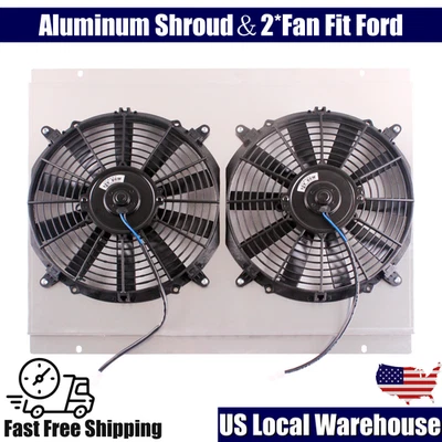 Heavy Duty Shroud+12"Electric Fan Fit For 1979-1993 Ford Mustang 5.0 302 GT LX - Imagem 1 de 4